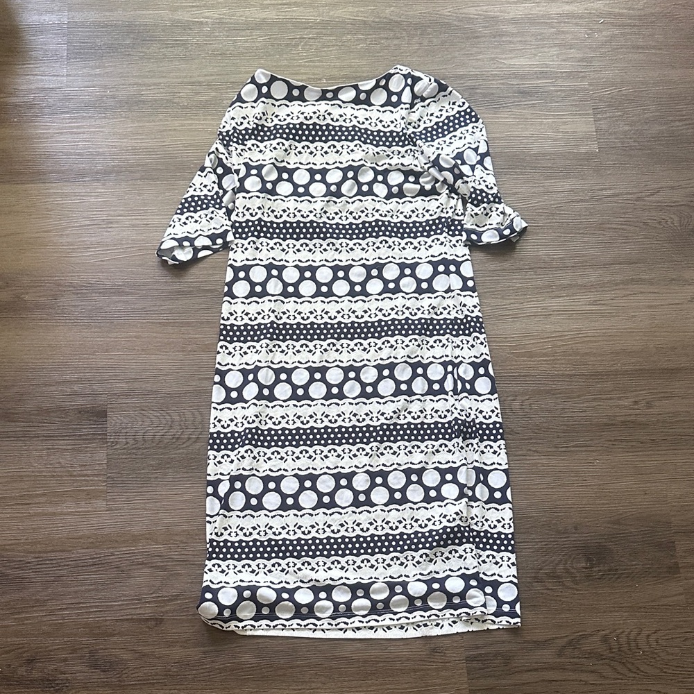 Tiana B. Black and White Striped Dress